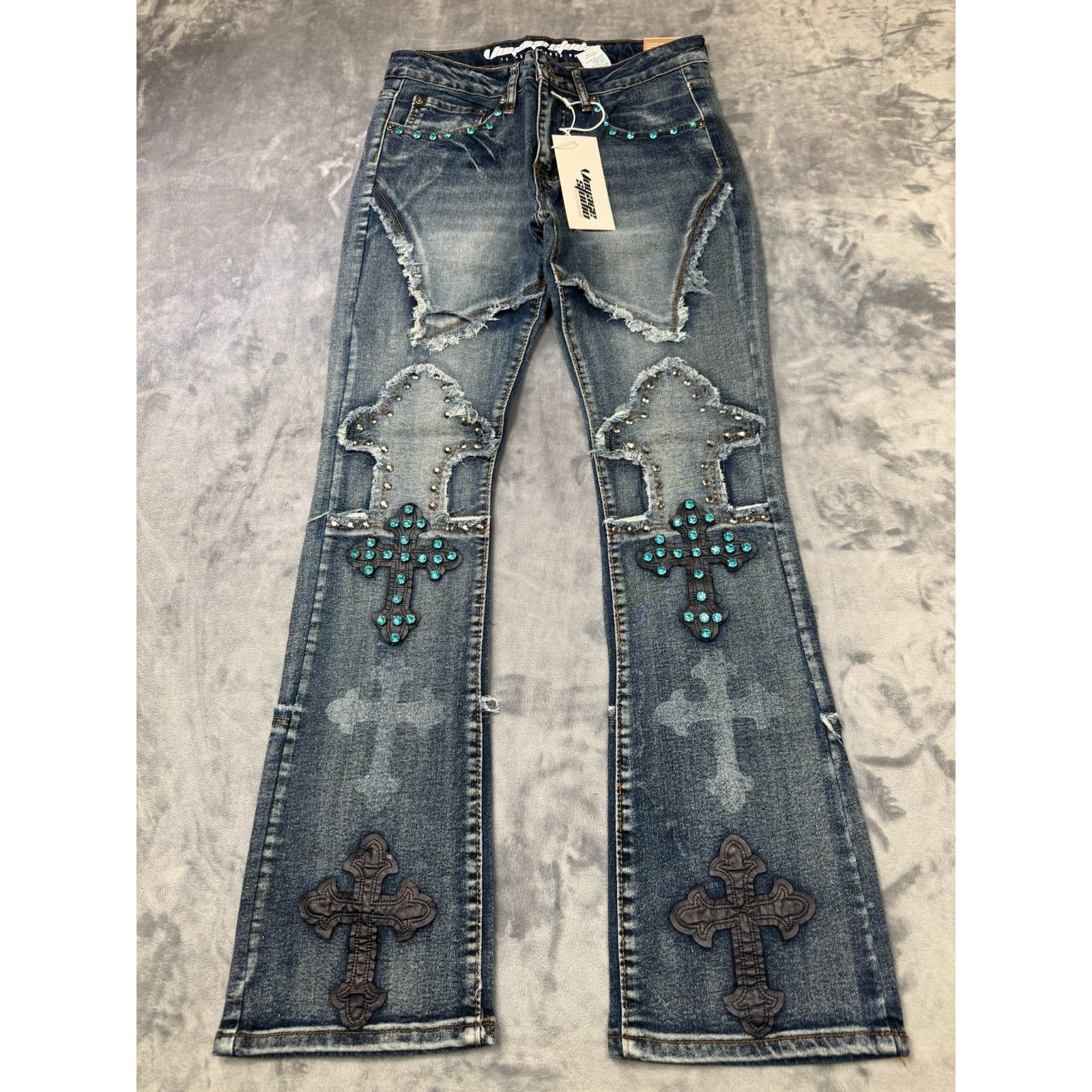 Voyage Studio Designer Blue Jeans, Brand New, Retail $105 List, Size 29 X 32
